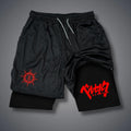 2 in 1 Compression Shorts for Men Gym Workout Running Shorts
