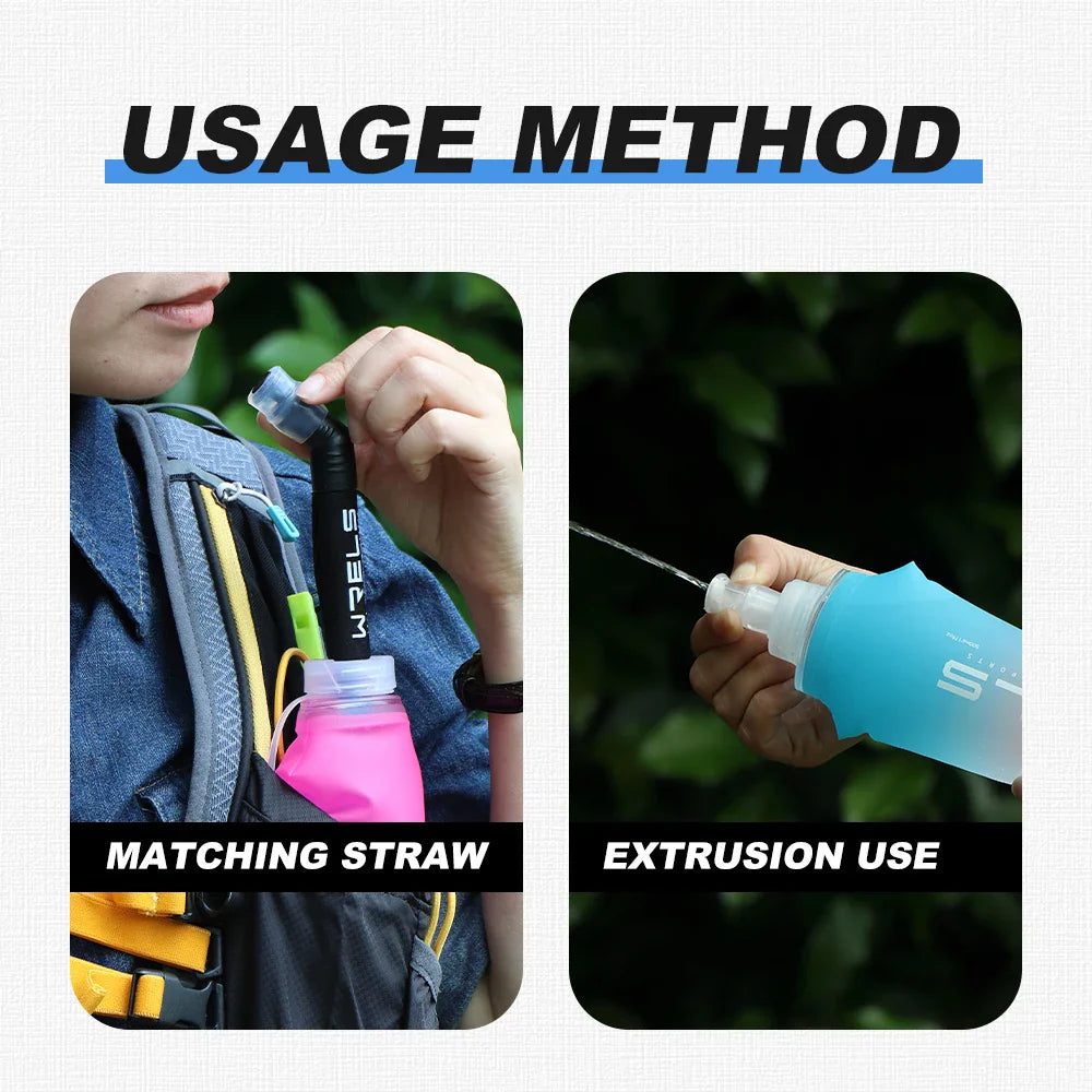 Folding TPU Soft Flask Water Bottle | Portable Hydration for Running