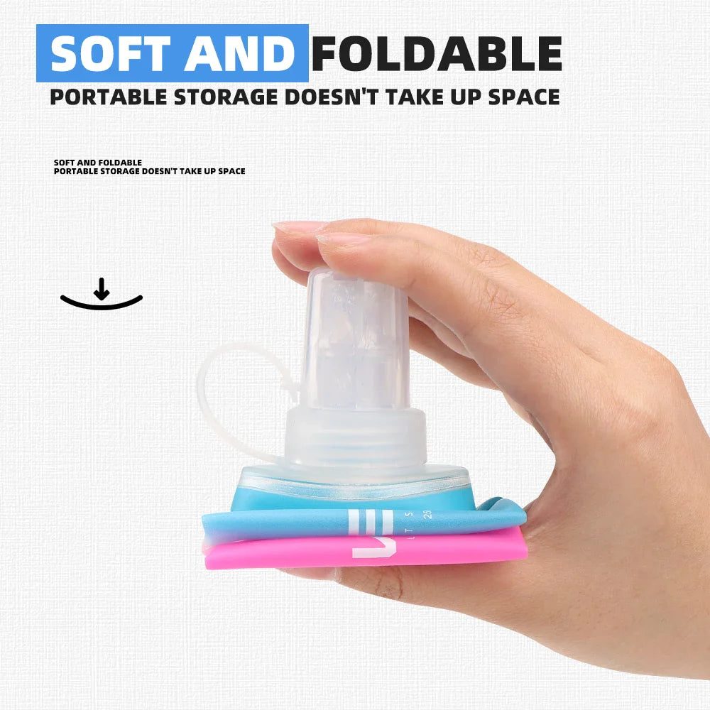 Folding TPU Soft Flask Water Bottle | Portable Hydration for Running