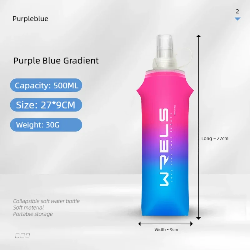 Folding TPU Soft Flask Water Bottle | Portable Hydration for Running
